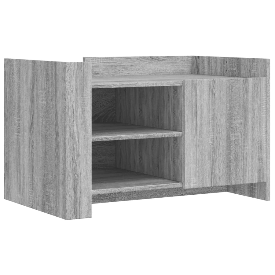 Salontafel 80x50x50 cm bewerkt hout grijs sonoma eikenkleur