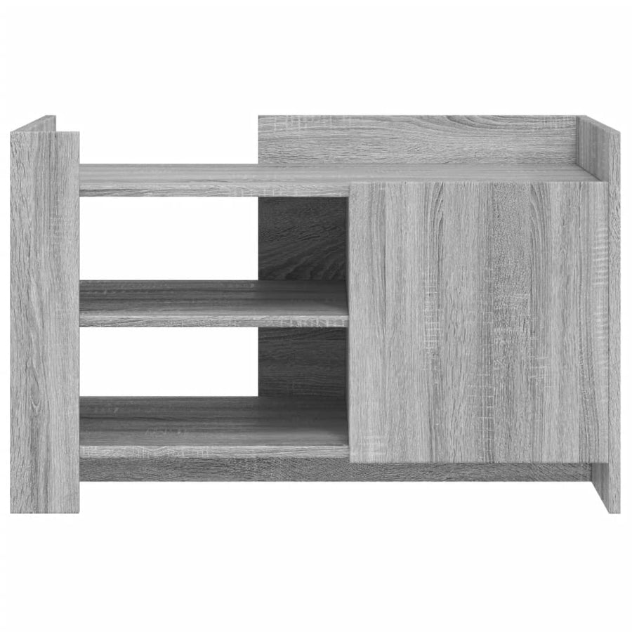 Salontafel 80x50x50 cm bewerkt hout grijs sonoma eikenkleur
