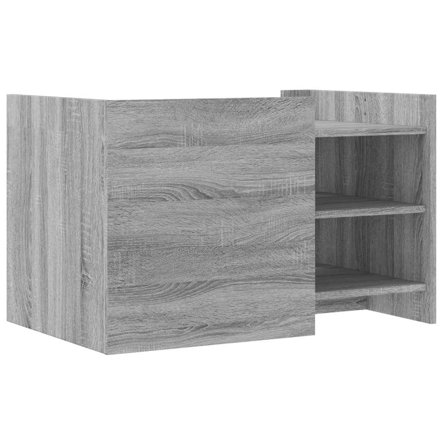 Salontafel 80x50x50 cm bewerkt hout grijs sonoma eikenkleur
