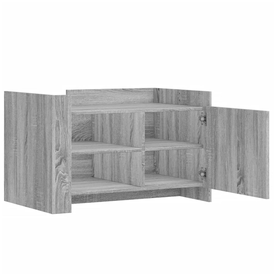 Salontafel 80x50x50 cm bewerkt hout grijs sonoma eikenkleur