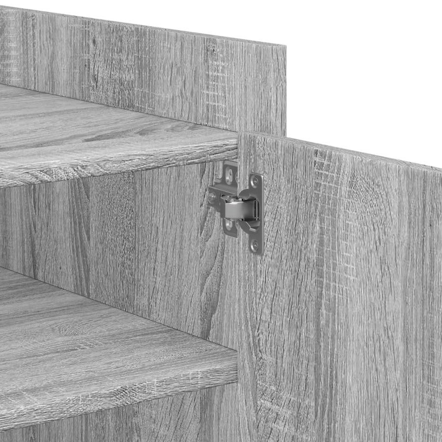 Salontafel 80x50x50 cm bewerkt hout grijs sonoma eikenkleur