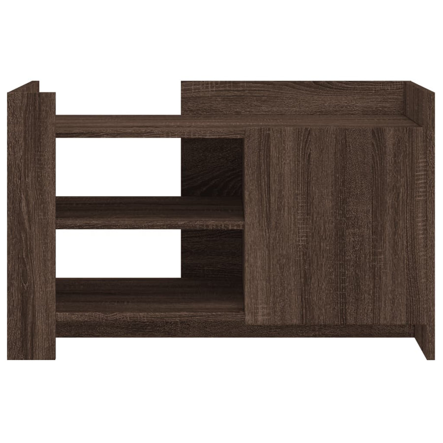 Salontafel 80x50x50 cm bewerkt hout bruin eikenkleur