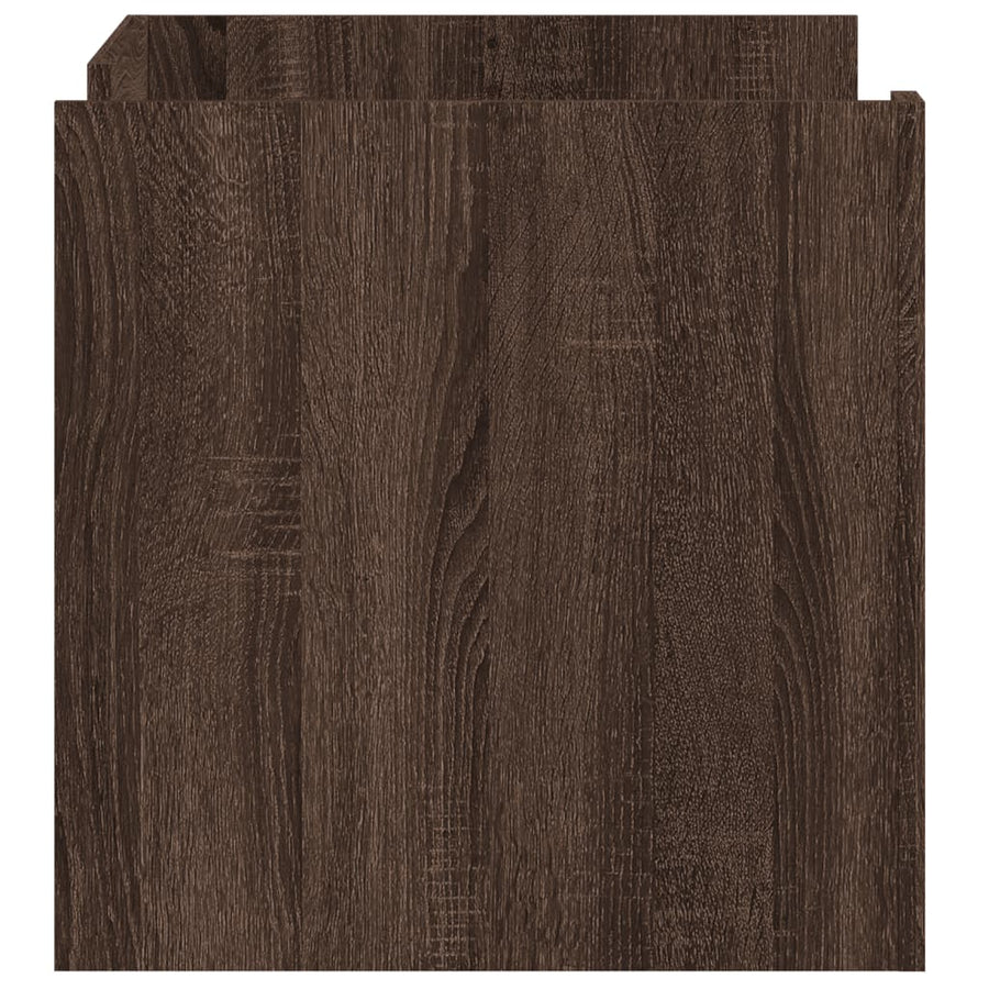 Salontafel 80x50x50 cm bewerkt hout bruin eikenkleur