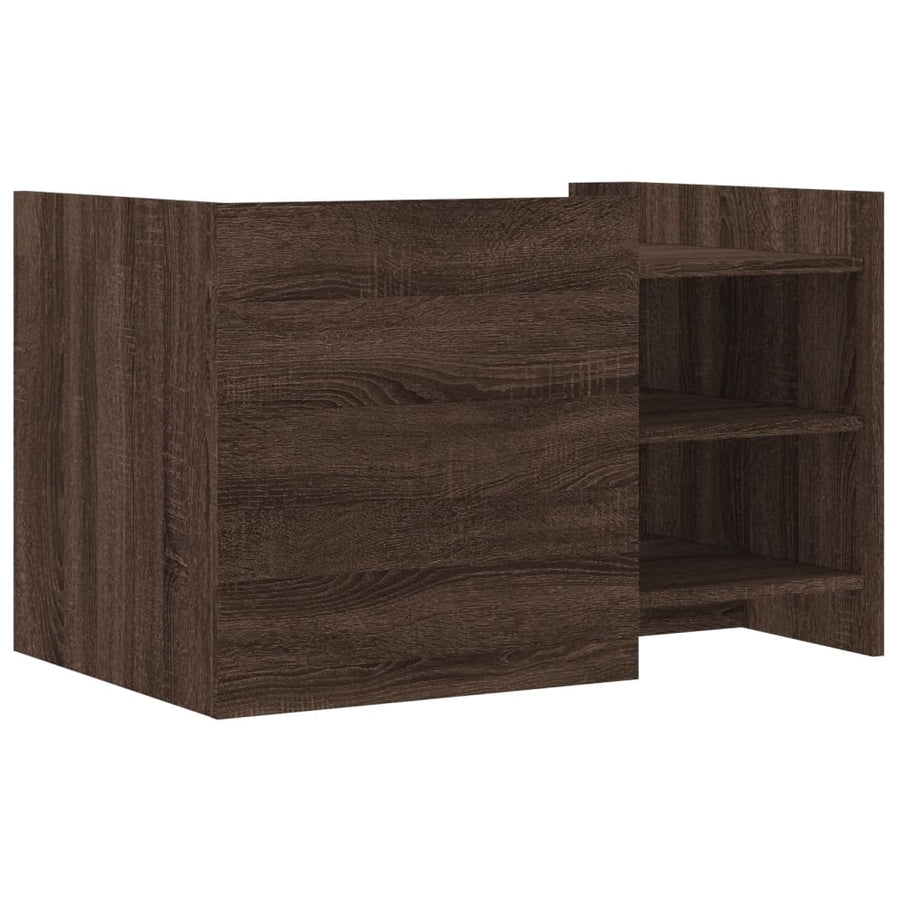 Salontafel 80x50x50 cm bewerkt hout bruin eikenkleur
