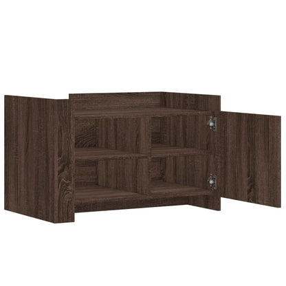 Salontafel 80x50x50 cm bewerkt hout bruin eikenkleur