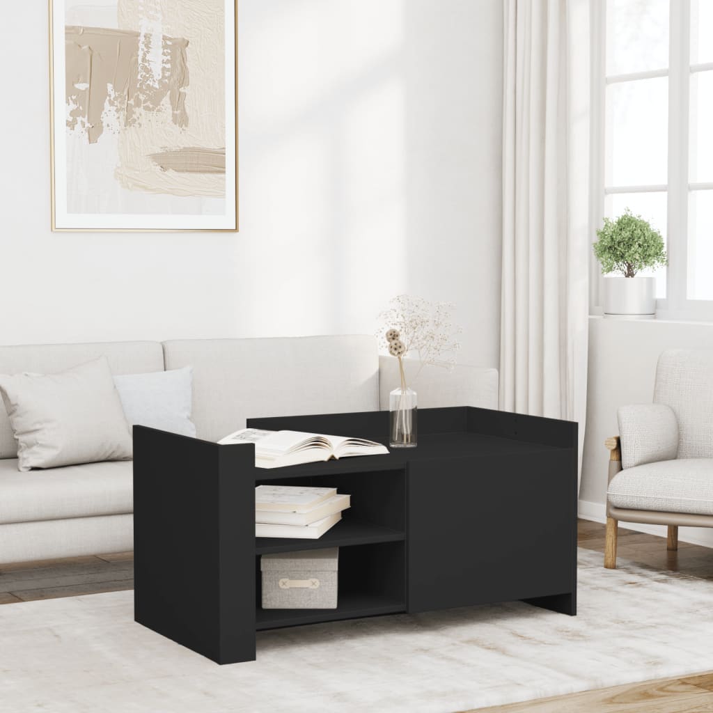 Salontafel 100x50x50 cm bewerkt hout zwart