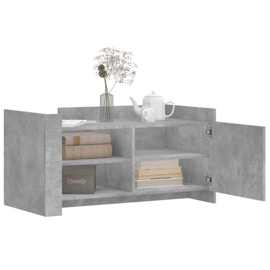 Salontafel 100x50x50 cm bewerkt hout betongrijs