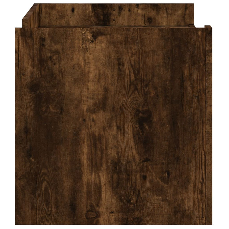 Salontafel 100x50x50 cm bewerkt hout gerookt eikenkleurig