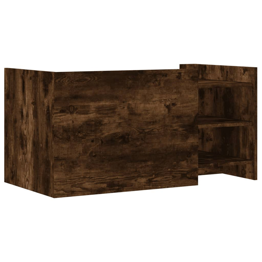 Salontafel 100x50x50 cm bewerkt hout gerookt eikenkleurig