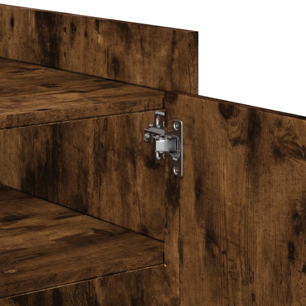 Salontafel 100x50x50 cm bewerkt hout gerookt eikenkleurig