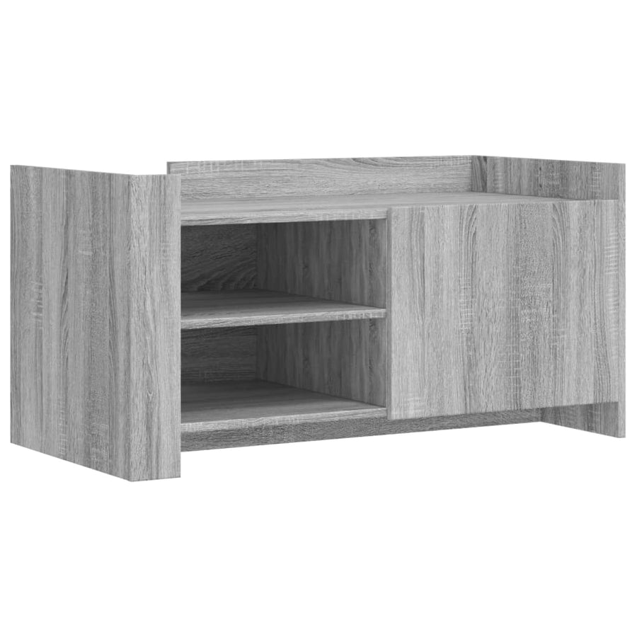 Salontafel 100x50x50 cm bewerkt hout grijs sonoma eikenkleur