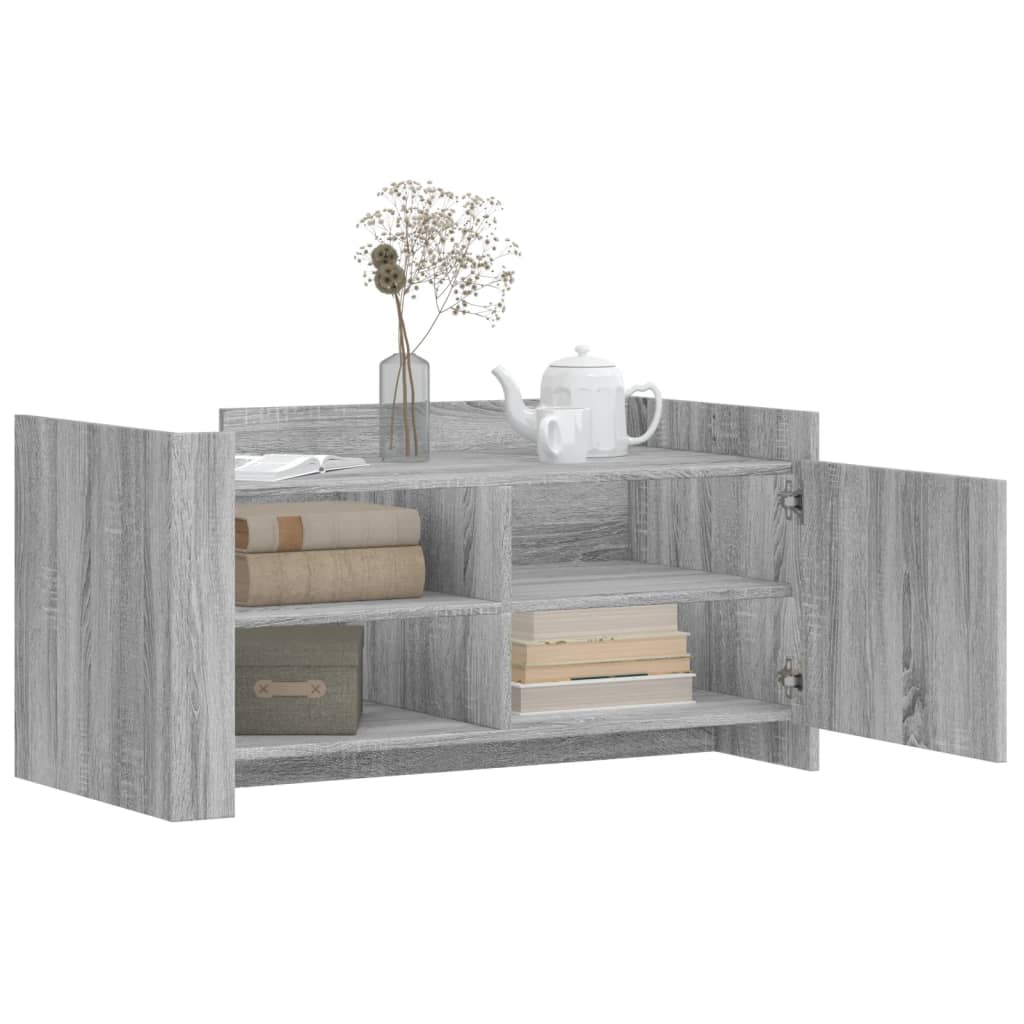 Salontafel 100x50x50 cm bewerkt hout grijs sonoma eikenkleur