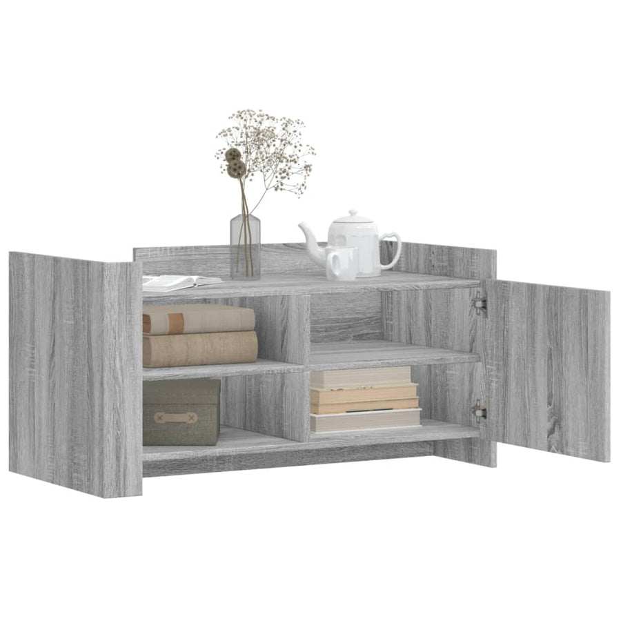 Salontafel 100x50x50 cm bewerkt hout grijs sonoma eikenkleur