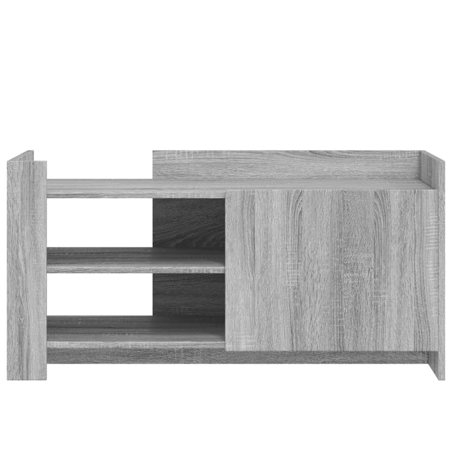 Salontafel 100x50x50 cm bewerkt hout grijs sonoma eikenkleur