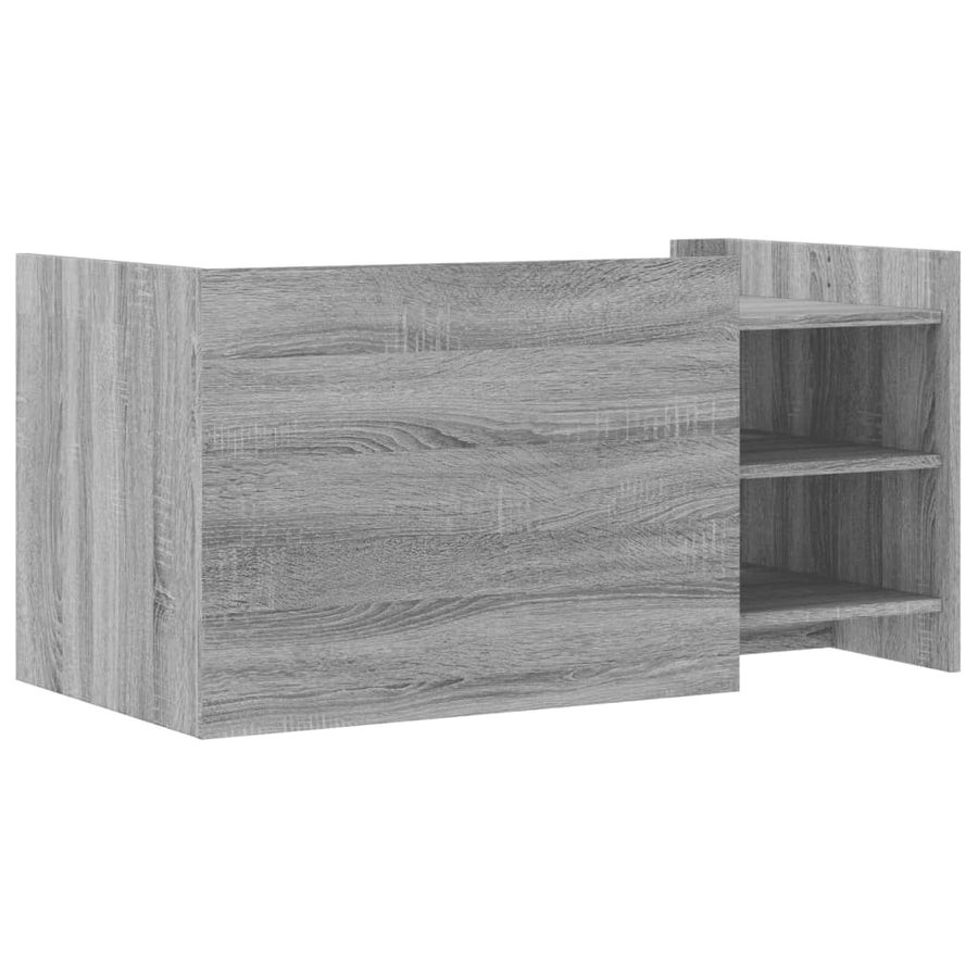 Salontafel 100x50x50 cm bewerkt hout grijs sonoma eikenkleur