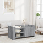 Salontafel 100x50x50 cm bewerkt hout grijs
