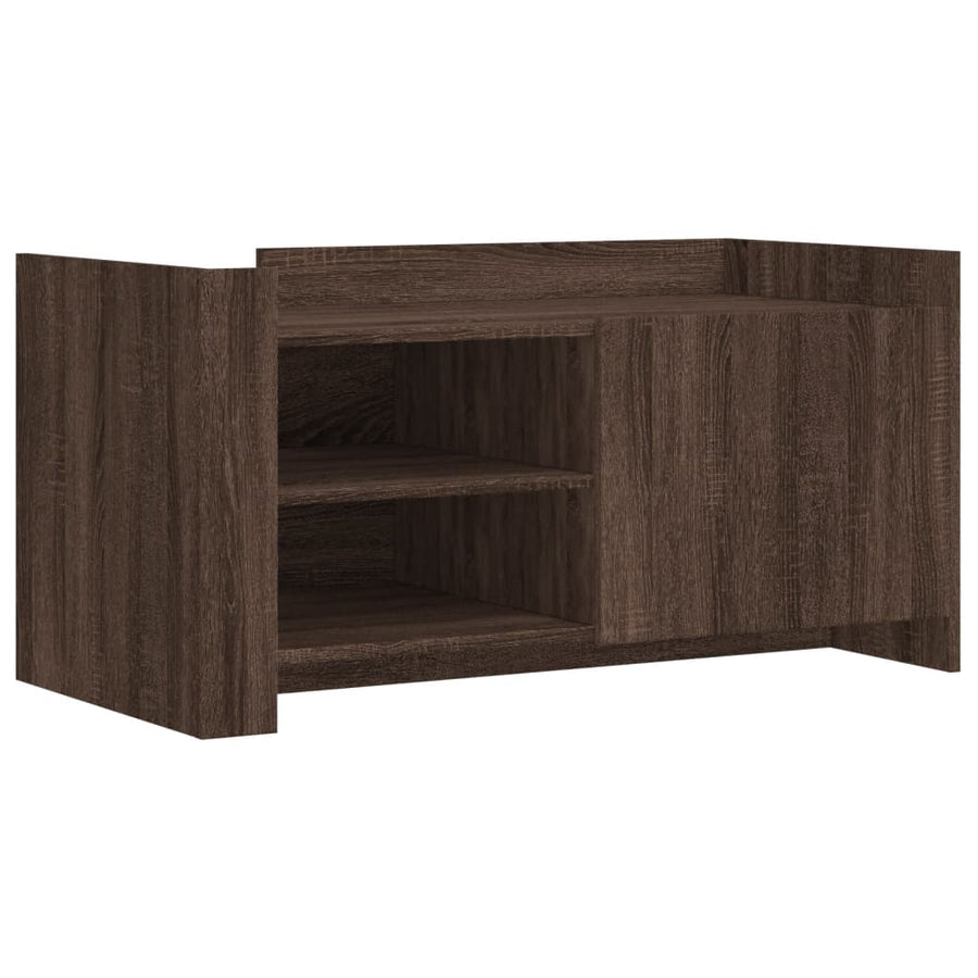 Salontafel 100x50x50 cm bewerkt hout bruin eikenkleurig