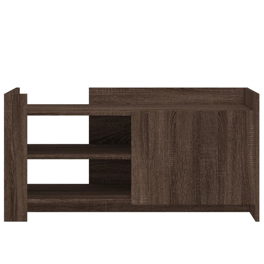 Salontafel 100x50x50 cm bewerkt hout bruin eikenkleurig