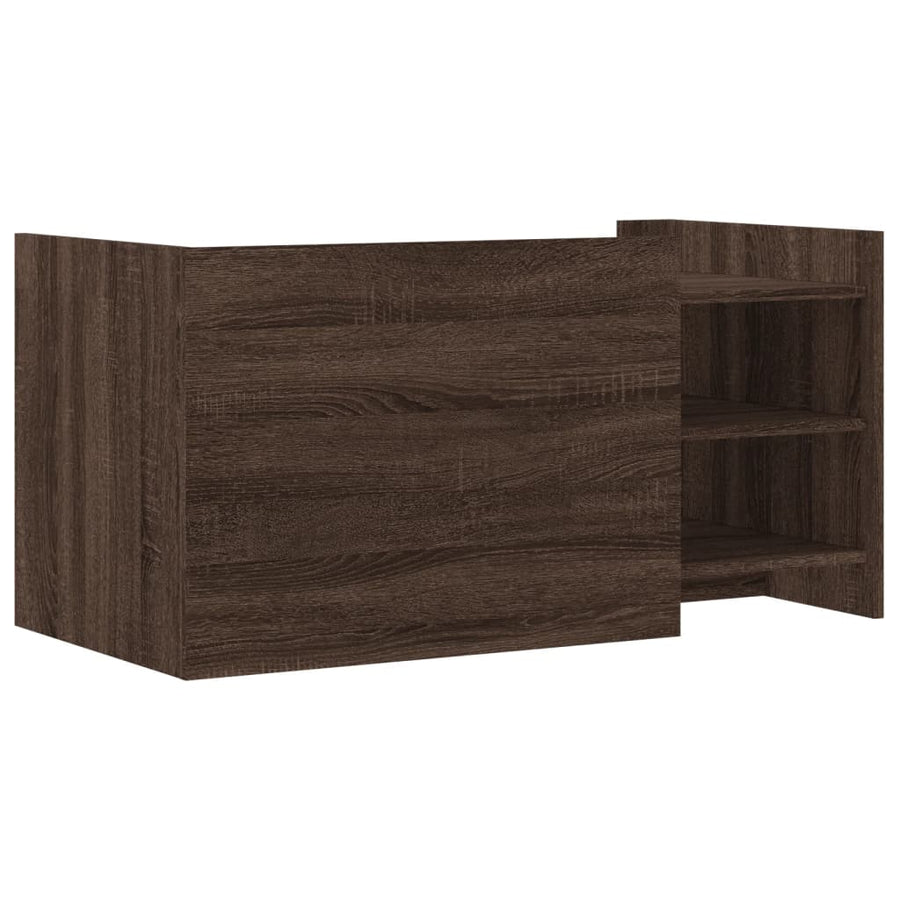 Salontafel 100x50x50 cm bewerkt hout bruin eikenkleurig