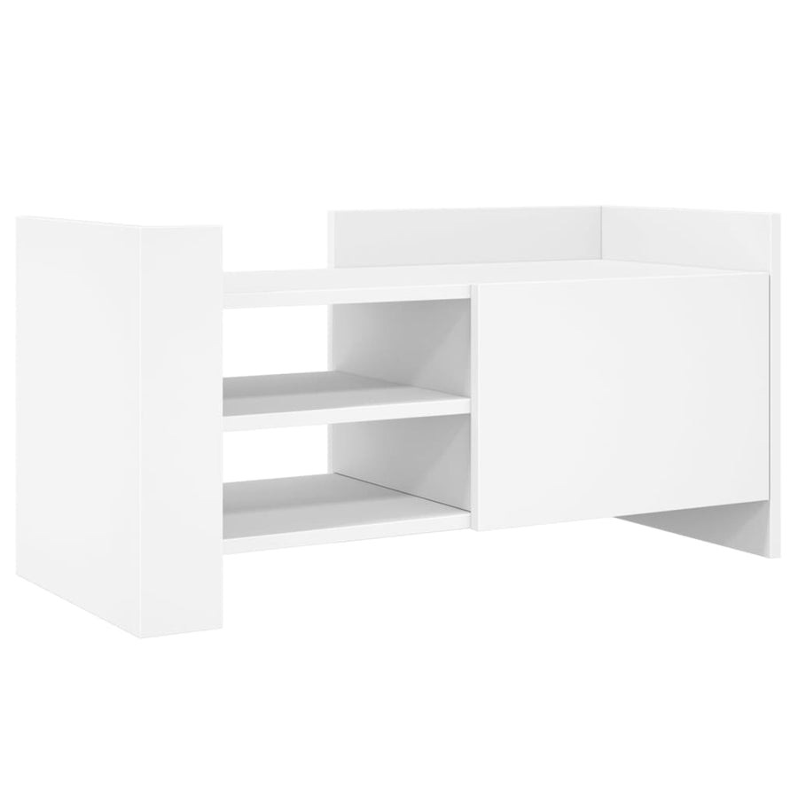 Tv-meubel 80x35x40 cm bewerkt hout wit