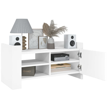 Tv-meubel 80x35x40 cm bewerkt hout wit