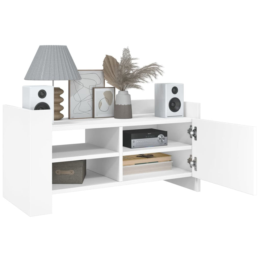 Tv-meubel 80x35x40 cm bewerkt hout wit