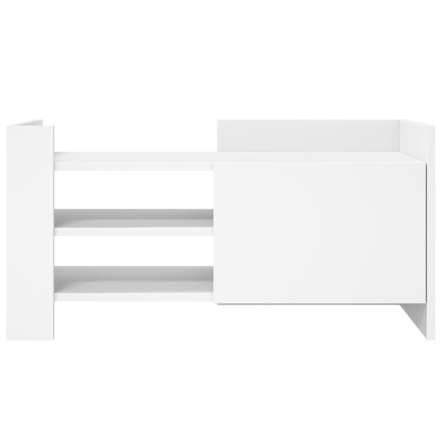 Tv-meubel 80x35x40 cm bewerkt hout wit