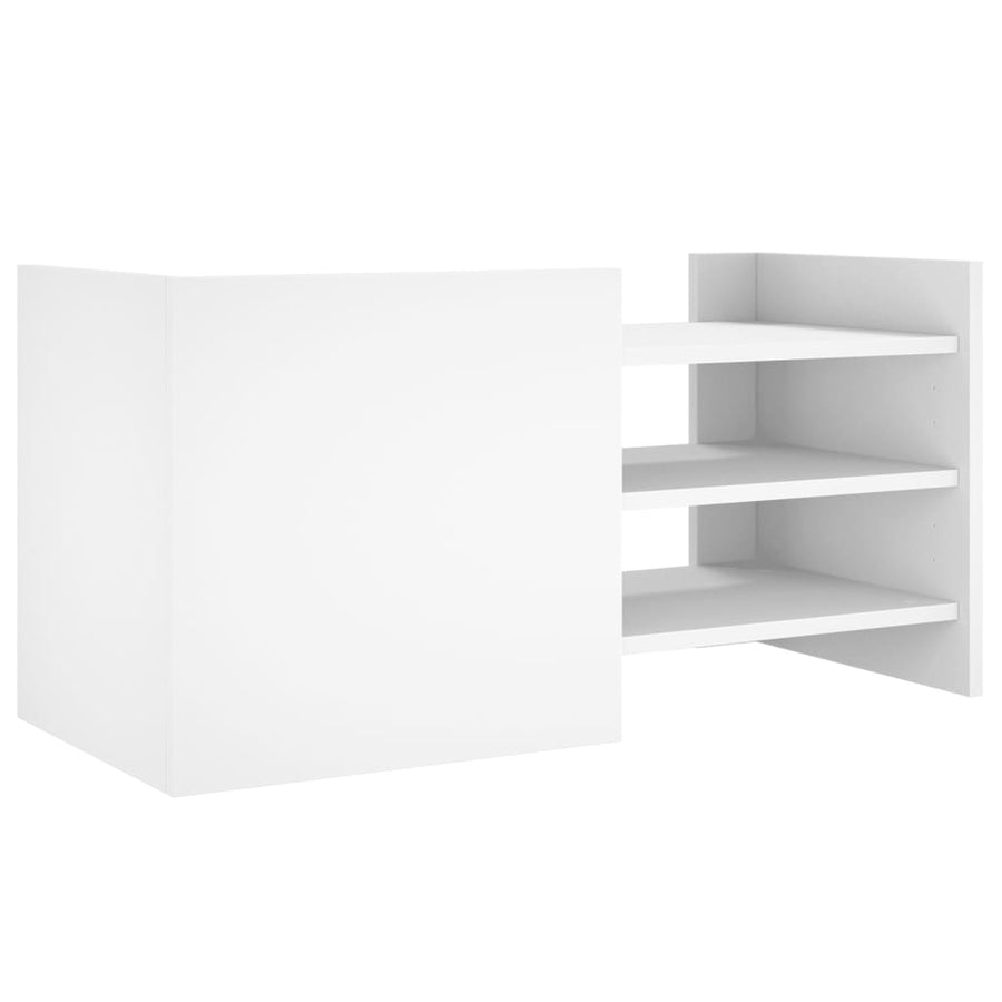 Tv-meubel 80x35x40 cm bewerkt hout wit