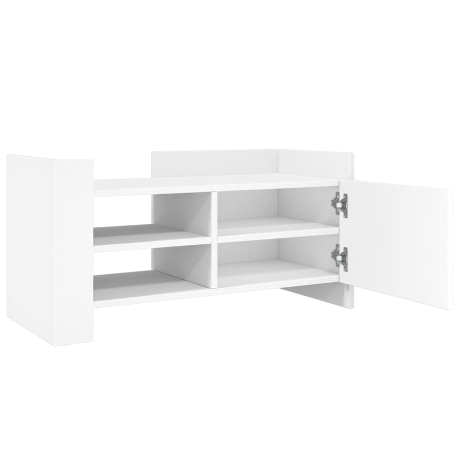 Tv-meubel 80x35x40 cm bewerkt hout wit