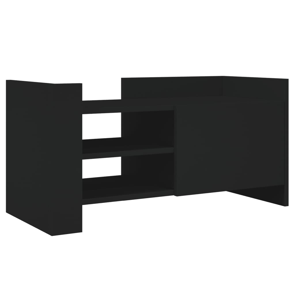 Tv-meubel 80x35x40 cm bewerkt hout zwart