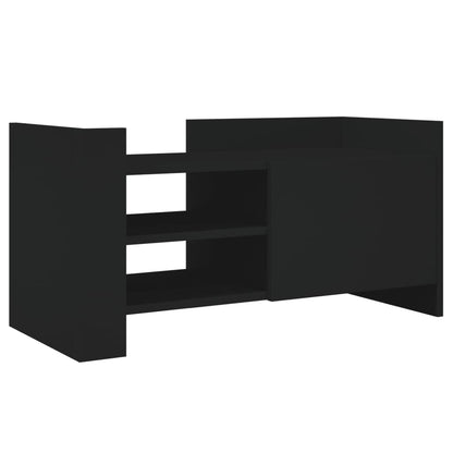 Tv-meubel 80x35x40 cm bewerkt hout zwart