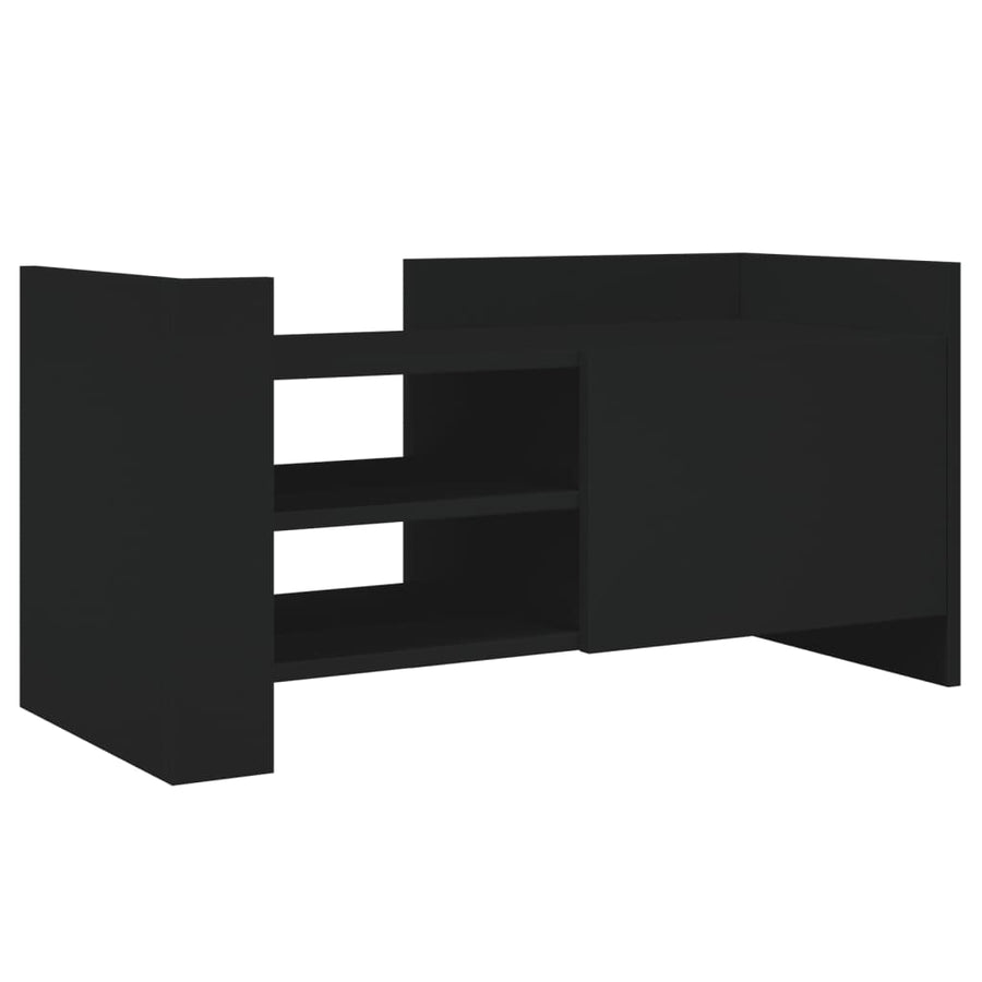 Tv-meubel 80x35x40 cm bewerkt hout zwart