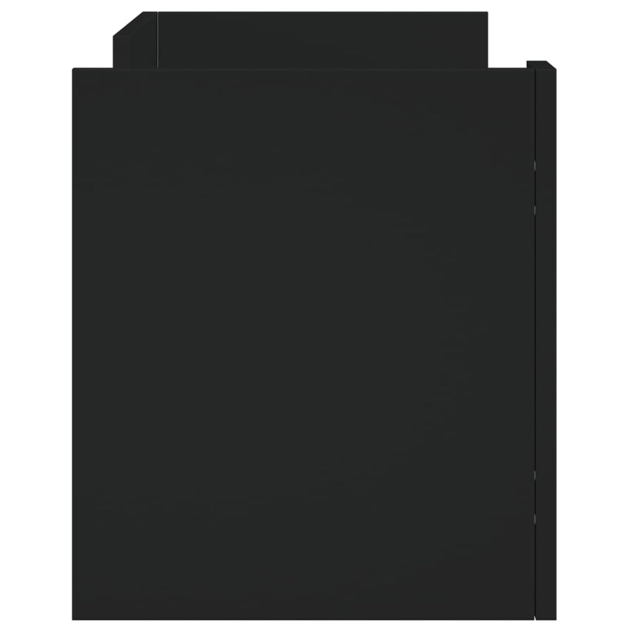 Tv-meubel 80x35x40 cm bewerkt hout zwart