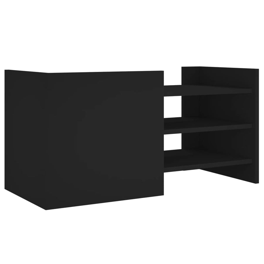 Tv-meubel 80x35x40 cm bewerkt hout zwart