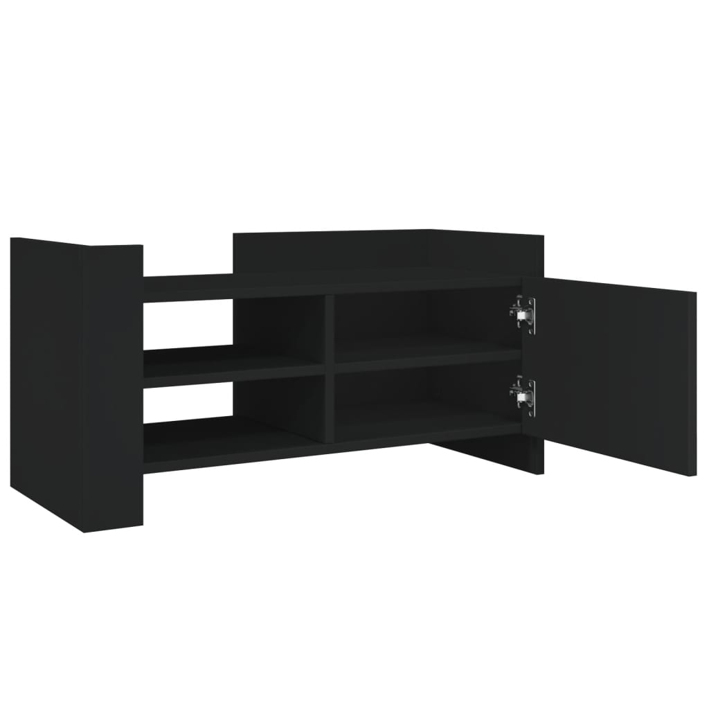 Tv-meubel 80x35x40 cm bewerkt hout zwart