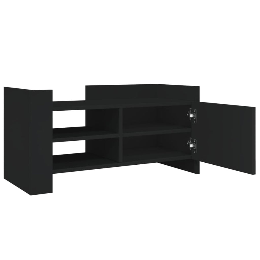 Tv-meubel 80x35x40 cm bewerkt hout zwart