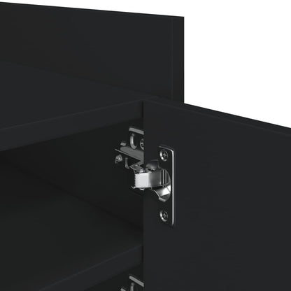 Tv-meubel 80x35x40 cm bewerkt hout zwart