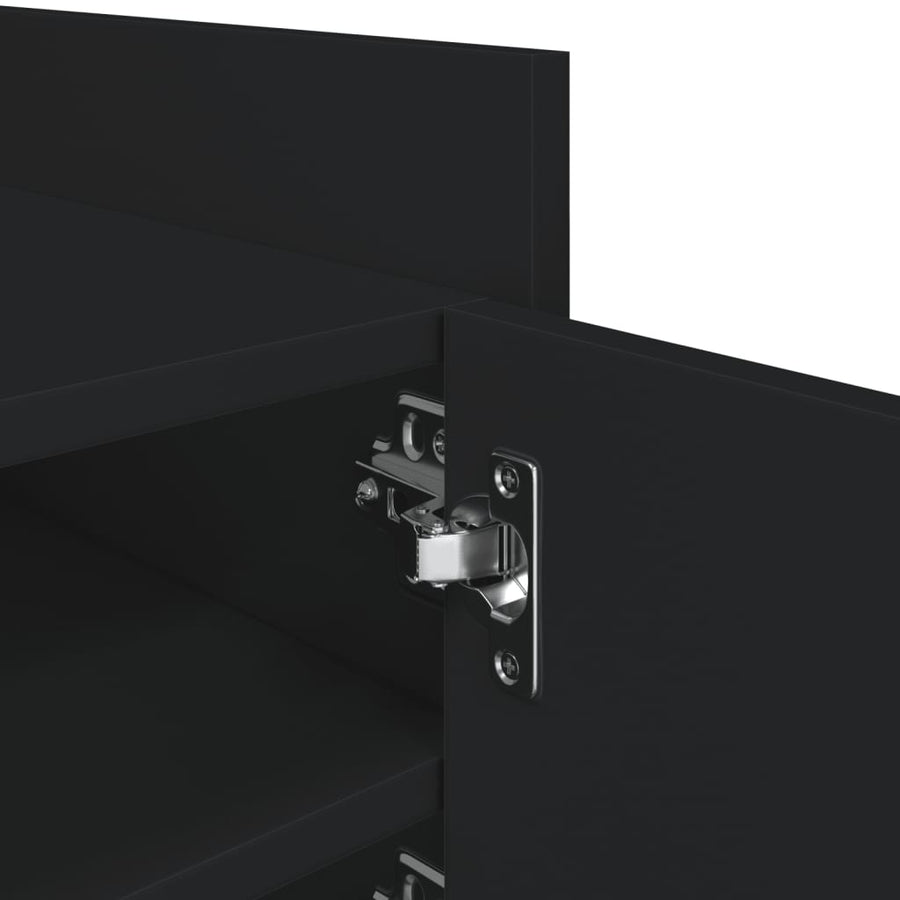 Tv-meubel 80x35x40 cm bewerkt hout zwart