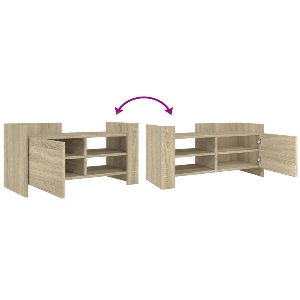 Tv-meubel 80x35x40 cm bewerkt hout sonoma eikenkleurig