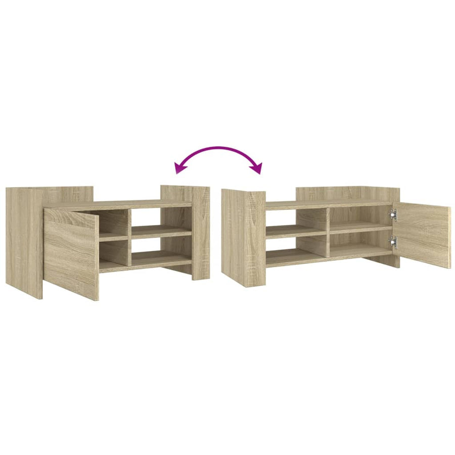 Tv-meubel 80x35x40 cm bewerkt hout sonoma eikenkleurig