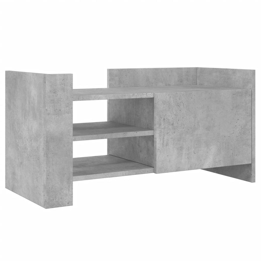 Tv-meubel 80x35x40 cm bewerkt hout betongrijs