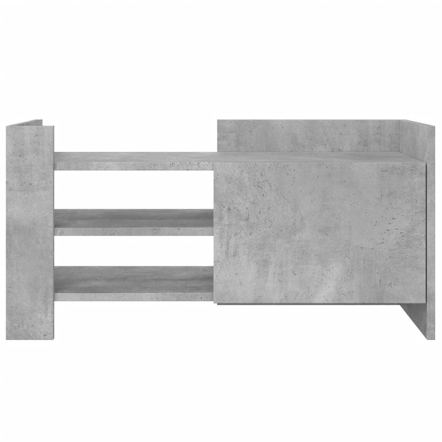 Tv-meubel 80x35x40 cm bewerkt hout betongrijs