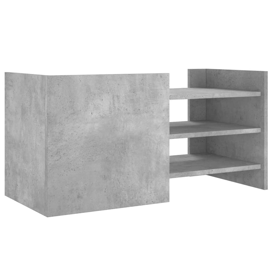 Tv-meubel 80x35x40 cm bewerkt hout betongrijs