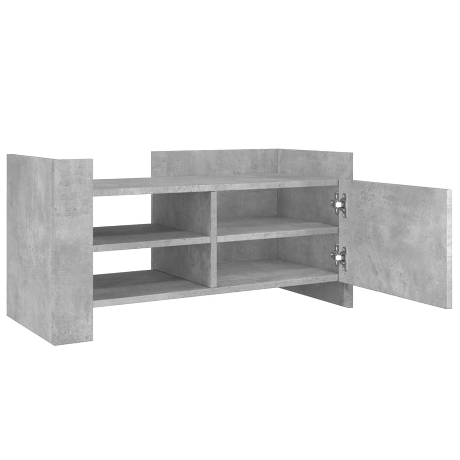 Tv-meubel 80x35x40 cm bewerkt hout betongrijs