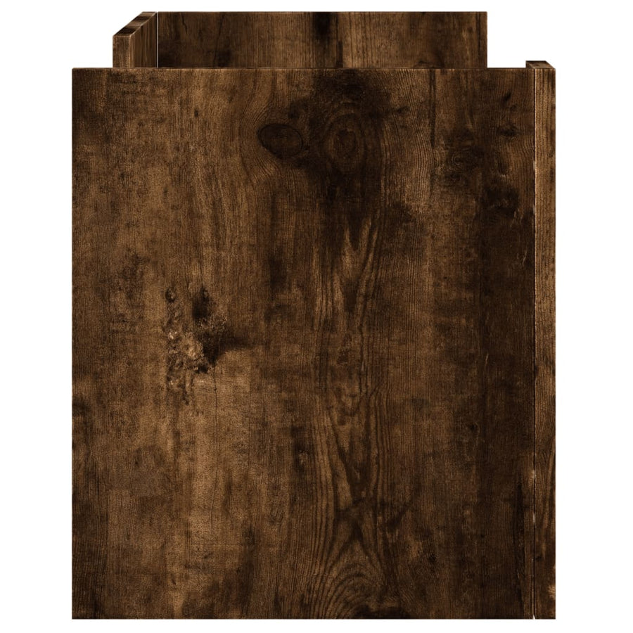 Tv-meubel 80x35x40 cm bewerkt hout gerookt eikenkleurig