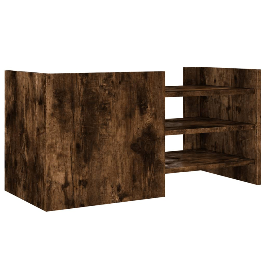 Tv-meubel 80x35x40 cm bewerkt hout gerookt eikenkleurig