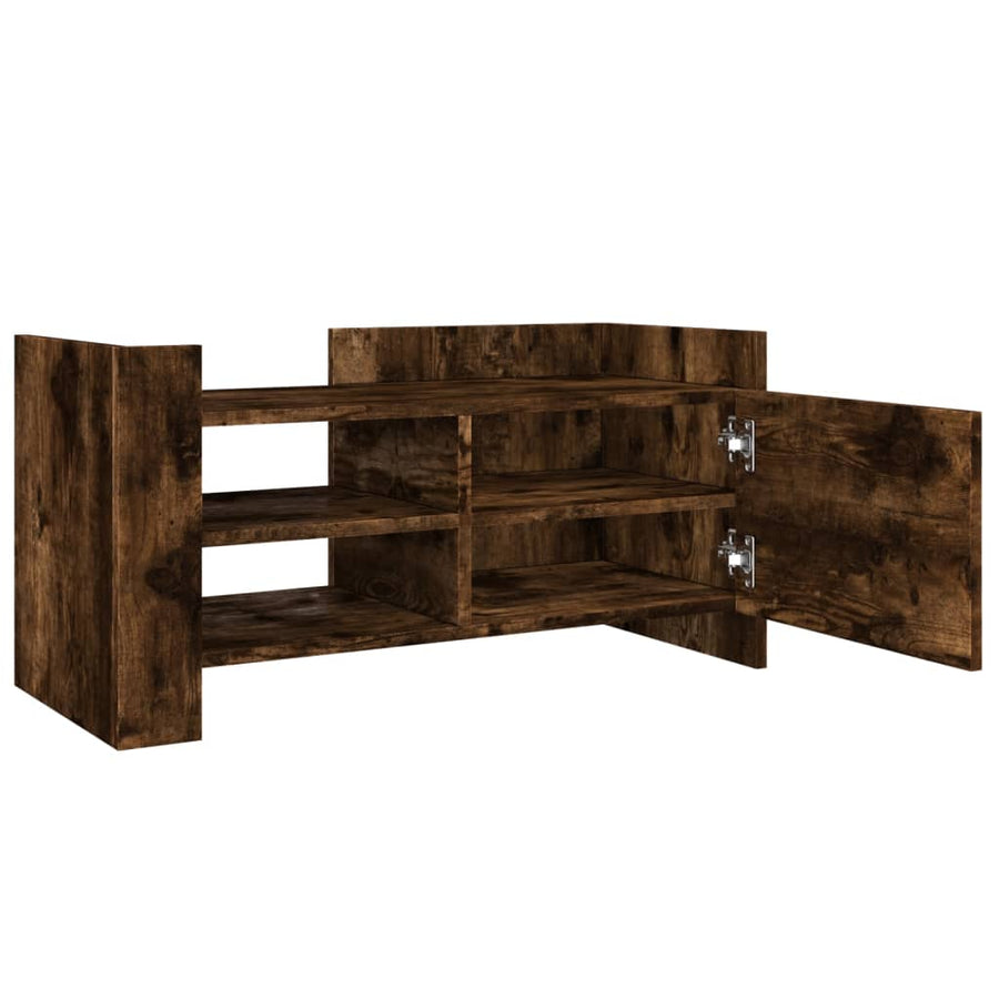 Tv-meubel 80x35x40 cm bewerkt hout gerookt eikenkleurig