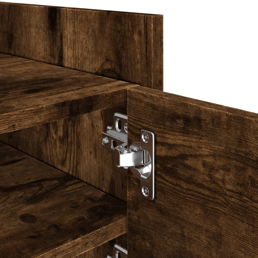Tv-meubel 80x35x40 cm bewerkt hout gerookt eikenkleurig