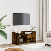 Tv-meubel 80x35x40 cm bewerkt hout gerookt eiken