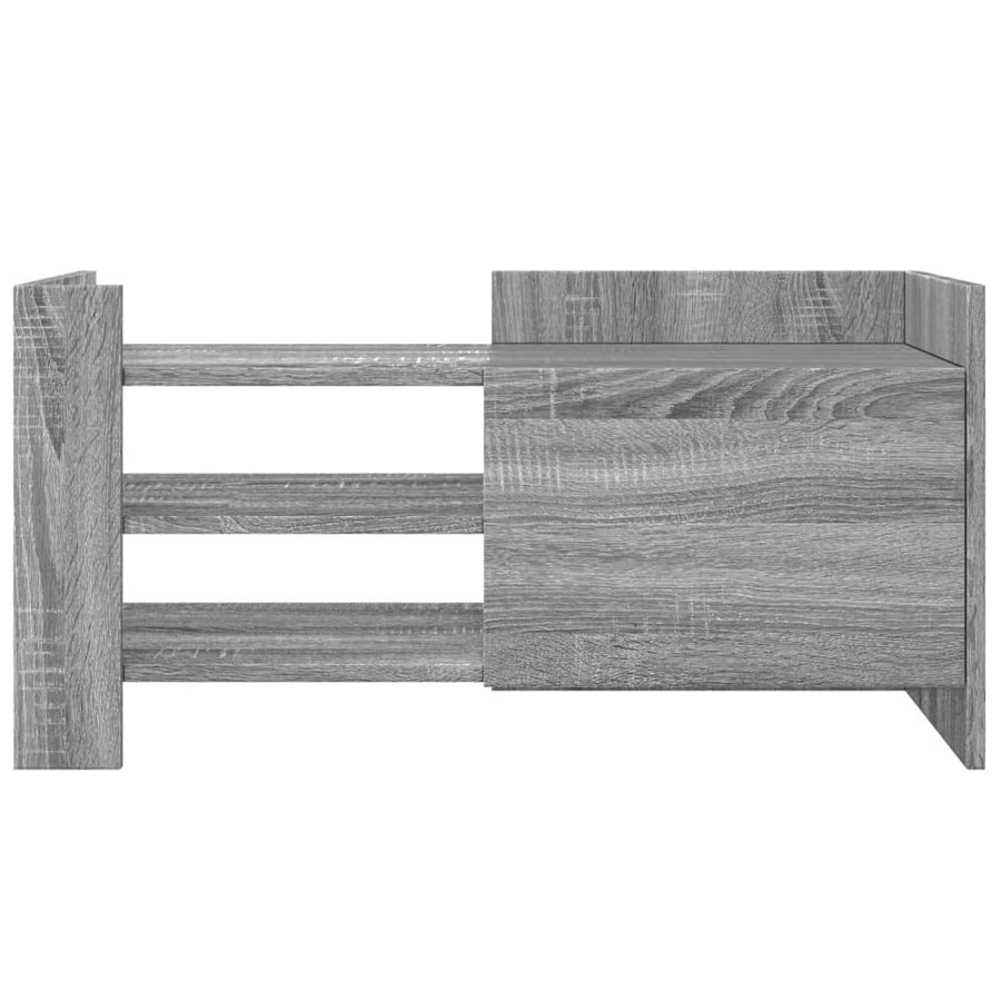 Tv-meubel 80x35x40 cm bewerkt hout grijs sonoma eikenkleurig